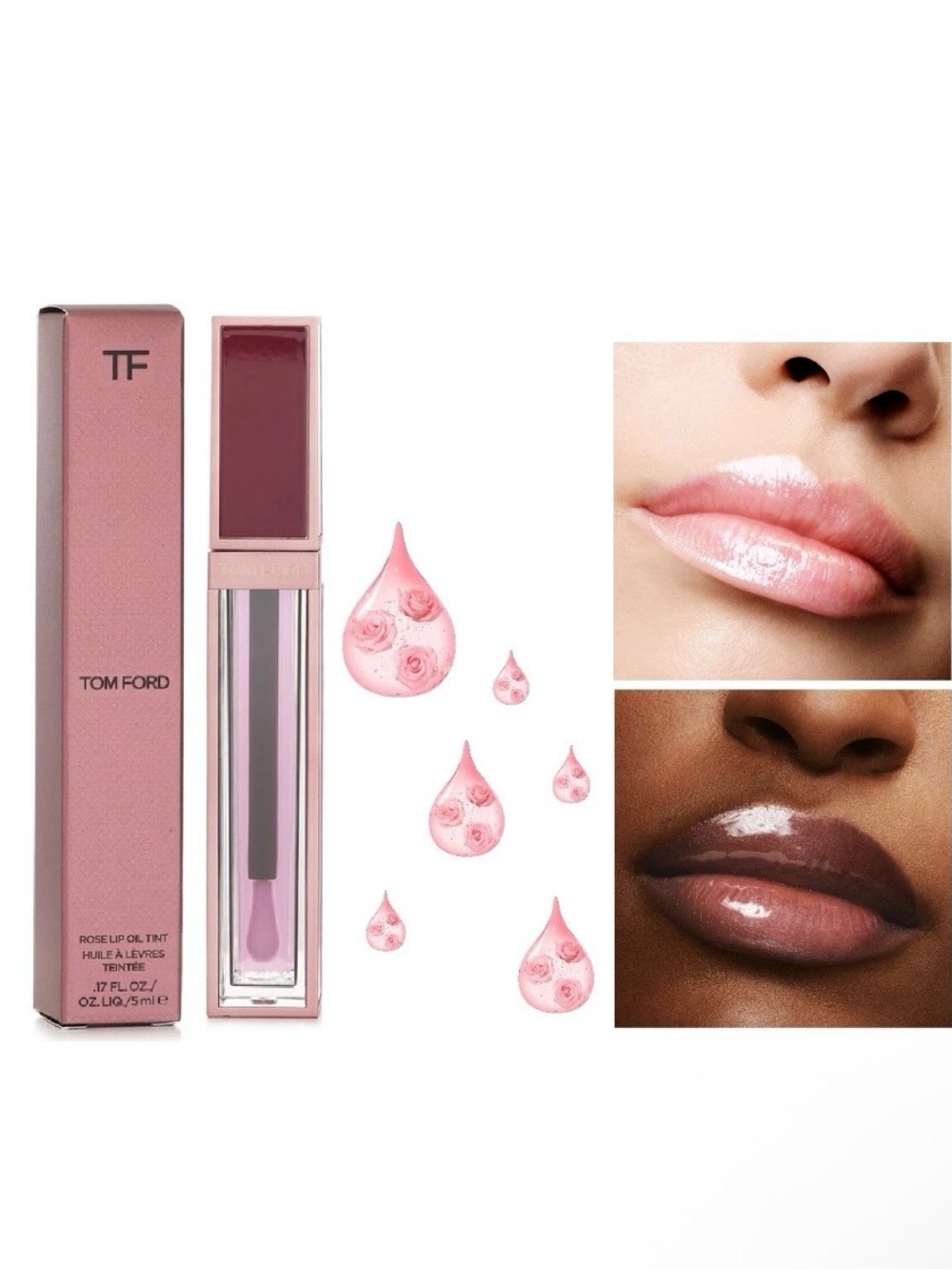 Tom Ford Rose Lip Oil Tint Limited Edition NWT NIB